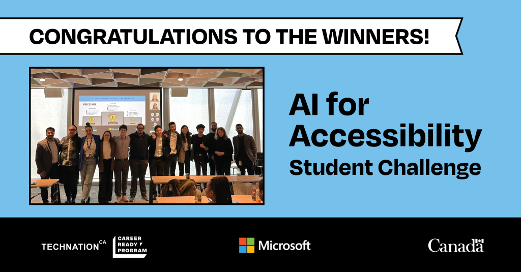 Congratulations to the winners! AI for Accessibility Student Challenge