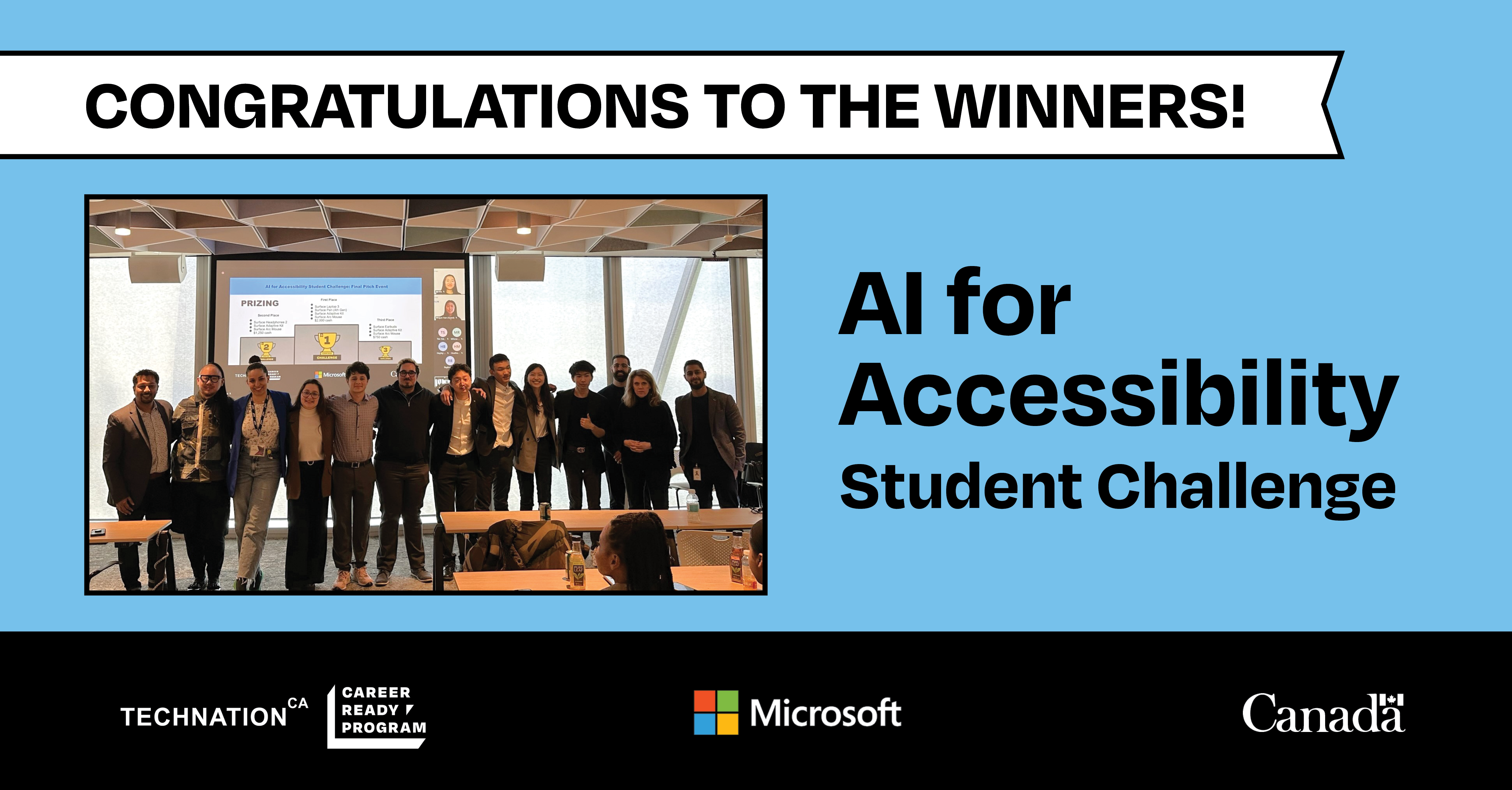 Congratulations to the winners! AI for Accessibility Student Challenge